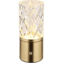 Globo Lighting Lunki lampa stołowa 1x2,5 W przezroczysta-mosiądz 21010M