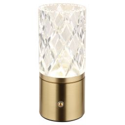 Globo Lighting Lunki lampa stołowa 1x2,5 W przezroczysta-mosiądz 21010M