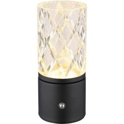 Globo Lighting Lunki lampa stołowa 1x2,5 W czarna-przezroczysta 21010S