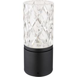 Globo Lighting Lunki lampa stołowa 1x2,5 W czarna-przezroczysta 21010S