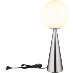 Globo Lighting Polina lampa stołowa 1x40 W biała-nikiel 21031N