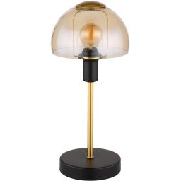 Globo Lighting Kokkini lampa stołowa 1x25 W czarna-bursztynowa 21914A