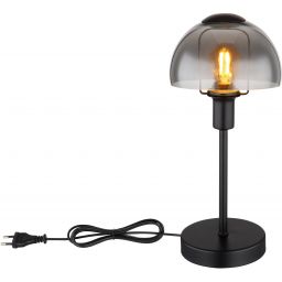 Globo Lighting Kokkini lampa stołowa 1x25 W czarna-przydymiona 21914B