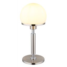 Globo Lighting Haku lampa stołowa 1x40 W biała-chrom-nikiel 21954C