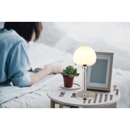 Globo Lighting Haku lampa stołowa 1x40 W biała-chrom-nikiel 21954C