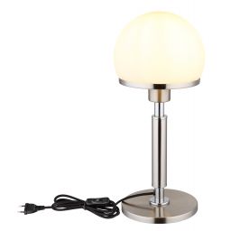 Globo Lighting Haku lampa stołowa 1x40 W biała-chrom-nikiel 21954C