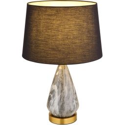 Globo Lighting Kisa lampa stołowa 1x40 W czarna-mosiądz-szara 24147B