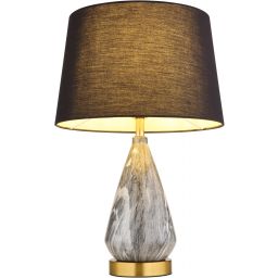 Globo Lighting Kisa lampa stołowa 1x40 W czarna-mosiądz-szara 24147B