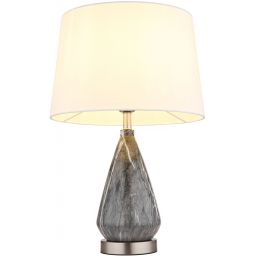 Globo Lighting Kisa lampa stołowa 1x40 W biała-szara-nikiel 24147W