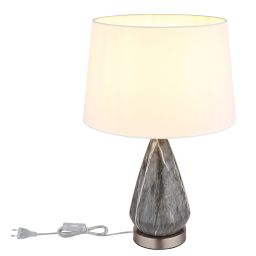 Globo Lighting Kisa lampa stołowa 1x40 W biała-szara-nikiel 24147W