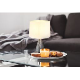 Globo Lighting Kisa lampa stołowa 1x40 W biała-szara-nikiel 24147W