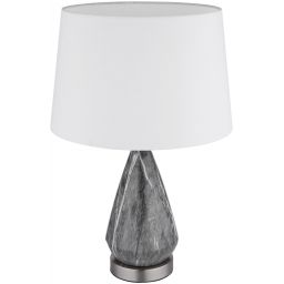 Globo Lighting Kisa lampa stołowa 1x40 W biała-szara-nikiel 24147W