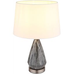 Globo Lighting Kisa lampa stołowa 1x40 W biała-szara-nikiel 24147W