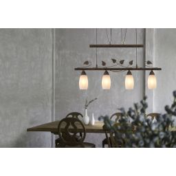 Globo Lighting Venezia lampa wisząca 4x28 W czarna 30800423X