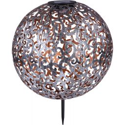 Globo Lighting Solar lampa solarna stojąca 1x0,12 W srebrny antyczny 33744