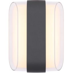 Globo Lighting Plixon kinkiet zewnętrzny 1x12 W biały-przezroczysty-antracyt 34315