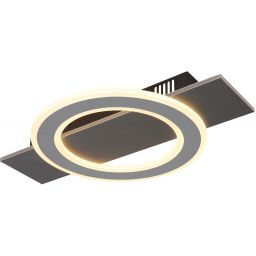 Globo Lighting Jayden lampa podsufitowa 1x18 W biała-czarna-szara 48034-18