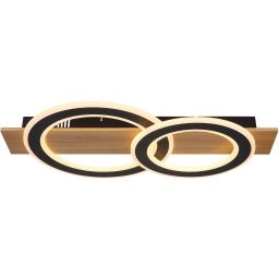 Globo Lighting Jayden lampa podsufitowa 1x40 W biała-czarna-drewno 48038-40