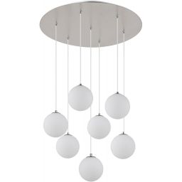 Globo Lighting Riha lampa wisząca 6x3,5 W biała-nikiel 56140-7H