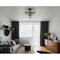 Globo Lighting Grappy lampa podsufitowa 13x5 W czarna-przydymiona 56143-13D