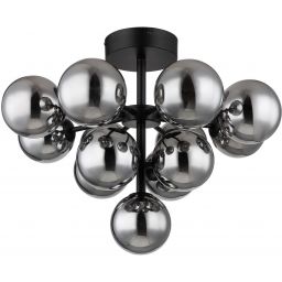 Globo Lighting Grappy lampa podsufitowa 13x5 W czarna-przydymiona 56143-13D