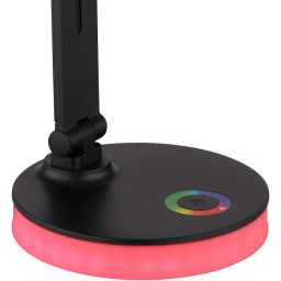 Globo Lighting Geraldo lampa biurkowa 1x5+1x2 W czarna 58445B