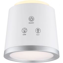 Globo Lighting Meeya lampa biurkowa 1x6 W biała-srebrna 58454W