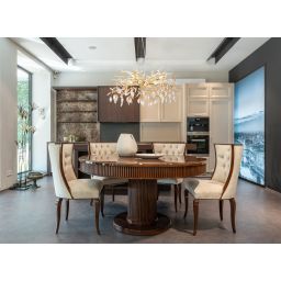 Globo Lighting Danna lampa wisząca 8x8 W złota-bursztynowa 64132-8