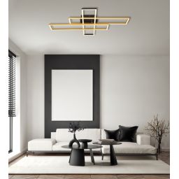 Globo Lighting Dakari lampa podsufitowa 1x40 W czarna-złota 67208-40G