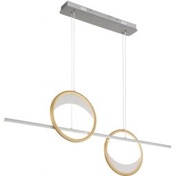Globo Lighting Umbra lampa wisząca 1x40 W biała-złota-srebrna 67333-40H