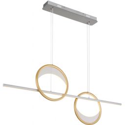 Globo Lighting Umbra lampa wisząca 1x40 W biała-złota-srebrna 67333-40H