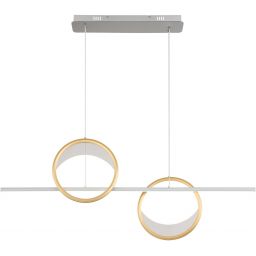 Globo Lighting Umbra lampa wisząca 1x40 W biała-złota-srebrna 67333-40H