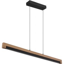 Globo Lighting Starla lampa wisząca 1x24 W czarna-drewno 67849H