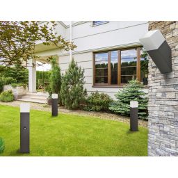 Goldlux New York lampa stojąca zewnętrzna 1x12 W biała-grafitowa 307330