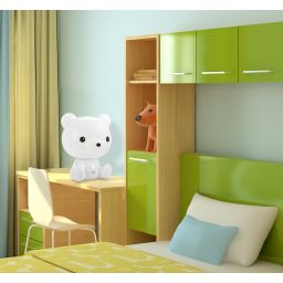 Goldlux Miś lampka nocna dziecięca 1x2,5 W biała 308221