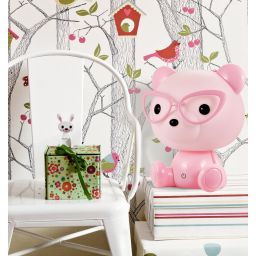 Goldlux Miś Okularnik lampka nocna dziecięca 1x2,5 W różowa 327208