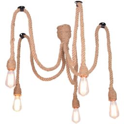 Goldlux Rope lampa wisząca 5x12 W beżowa 312921