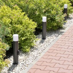 Goldlux Dallas lampa stojąca zewnętrzna 1x12 W biała-grafitowa 315977