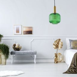 Goldlux Cumbria lampa wisząca 1x20 W zielona 317414