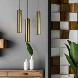 Goldlux Napoli lampa wisząca 3x8 W złota 318718