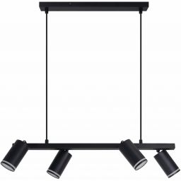 Goldlux Paris lampa wisząca 4x10 W czarna 325358