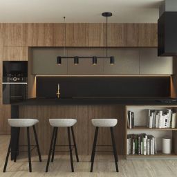 Goldlux Maribel lampa wisząca 4x12 W czarna 326171