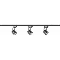 Goldlux Praga zestaw szynoprzewód z reflektorami 3x10 W czarny 327345