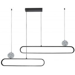 Goldlux Florentyna lampa wisząca 2x48 W biała/czarna 333896