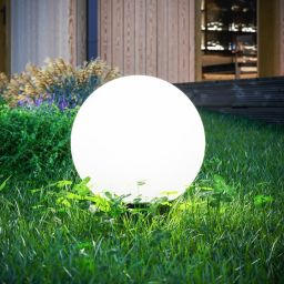 GTV Marmo lampa stojąca zewnętrzna 1x20 W biała-szara OS-MARMO25-00