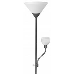 GTV Benfica 2 lampa stojąca 2x60 W szara LP-BENFICA2-80