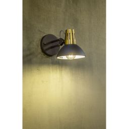 GTV Artemia kinkiet 1x40 W czarny-złoty OS-ART-E27-10-DEC