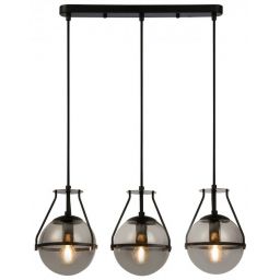 GTV Drop lampa wisząca 3x25 W czarna-przydymiona OS-DRO3-10-DEC