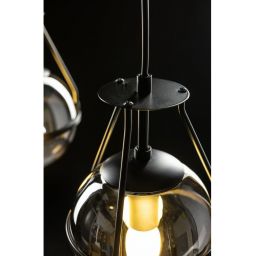 GTV Drop lampa wisząca 3x25 W czarna-przydymiona OS-DRO3-10-DEC