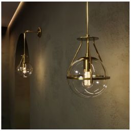 GTV Drop kinkiet 1x25 W przezroczysty-złoty OS-DRO4-40-DEC